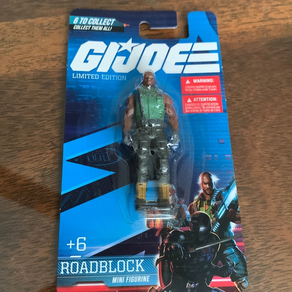 GI Joe RoadBlock Mini Figurine Limited Edition GIJoe Army Man Action Figure toy